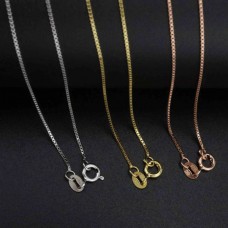 925 sterling silver box Chain Necklace DIY Supplies Findings